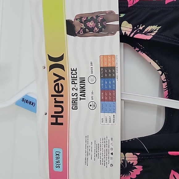 Girls 2 Piece Hurley Tankini Tropical Size S 6/6X NWT - Picture 6 of 6